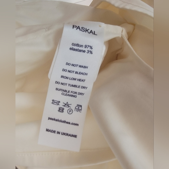 Paskal Ruffled Trim Over The Shoulder Dress, Ivory Size XS $1273 - Picture 4 of 8